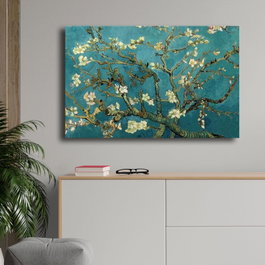 Wallity Lienzo Decorativo Almendros en flor de Vincent van Gogh 45 x 70 cm